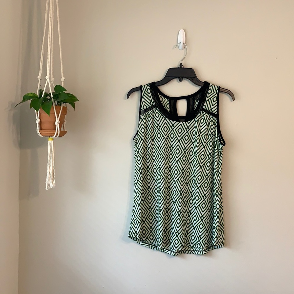 Geometric Monochromatic Dress Tank ☮️